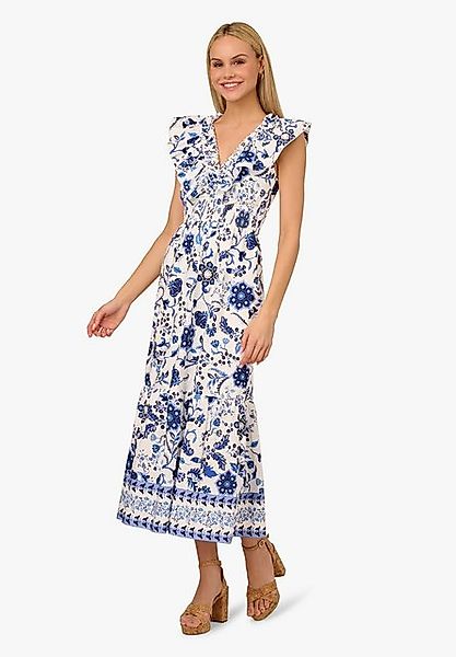 Adrianna Papell Sommerkleid Printed Ruffle Midi Dress Abendessen, Tagsüber, günstig online kaufen