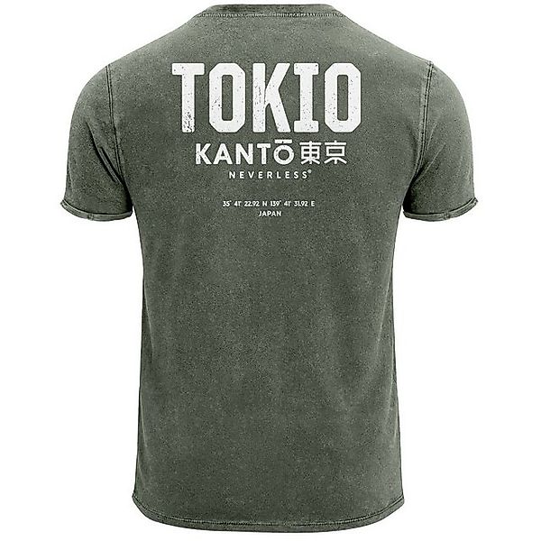 Neverless Print-Shirt Herren Vintage T-Shirt Backprint Japan Tokyo Grafiksh günstig online kaufen