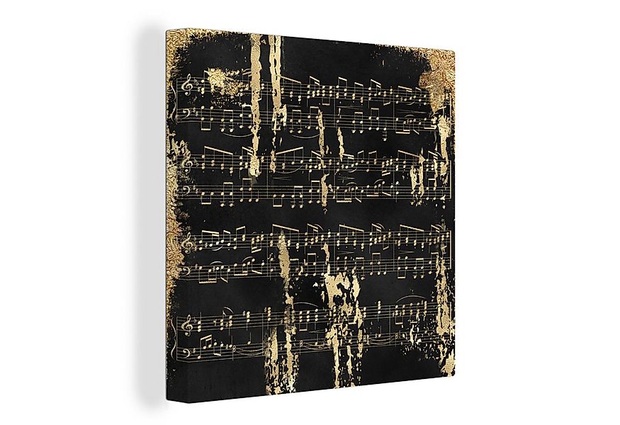 OneMillionCanvasses® Leinwandbild Musik - Gold - Schwarz, Fotodruck (1 St), günstig online kaufen