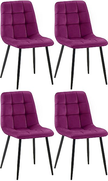 CLP Esszimmerstuhl Antibes (4er Set), Samtbezüge, günstig online kaufen