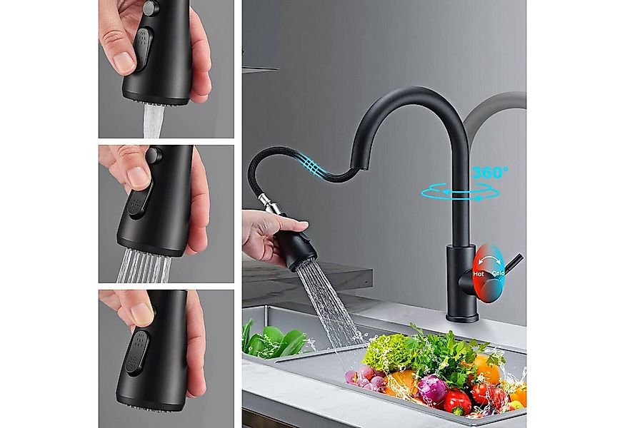 ibettertec Waschtischarmatur Wasserhahn Bad Schwarz,Waschtischarmatur Wasch günstig online kaufen