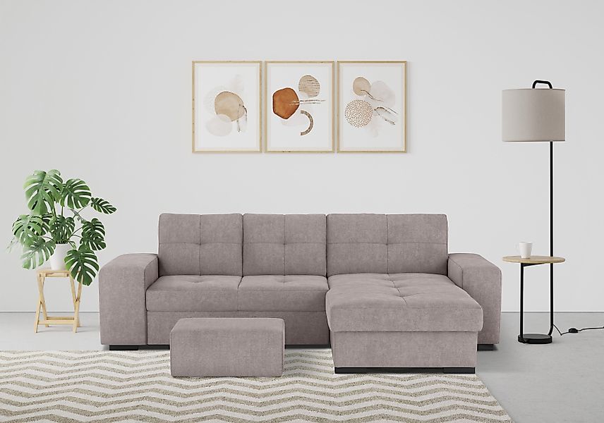 COTTA Ecksofa Mattina L-Form, mit Hocker, günstig online kaufen