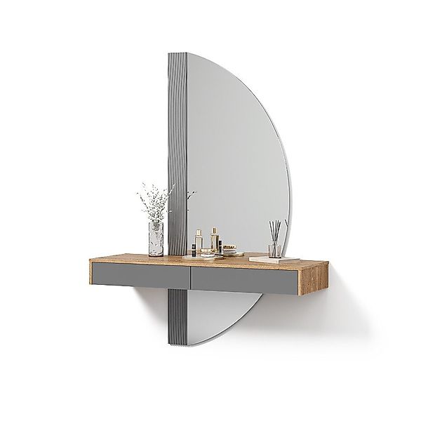 Livinity® Schminktisch Ascona, Grau/Eiche, 120 cm günstig online kaufen