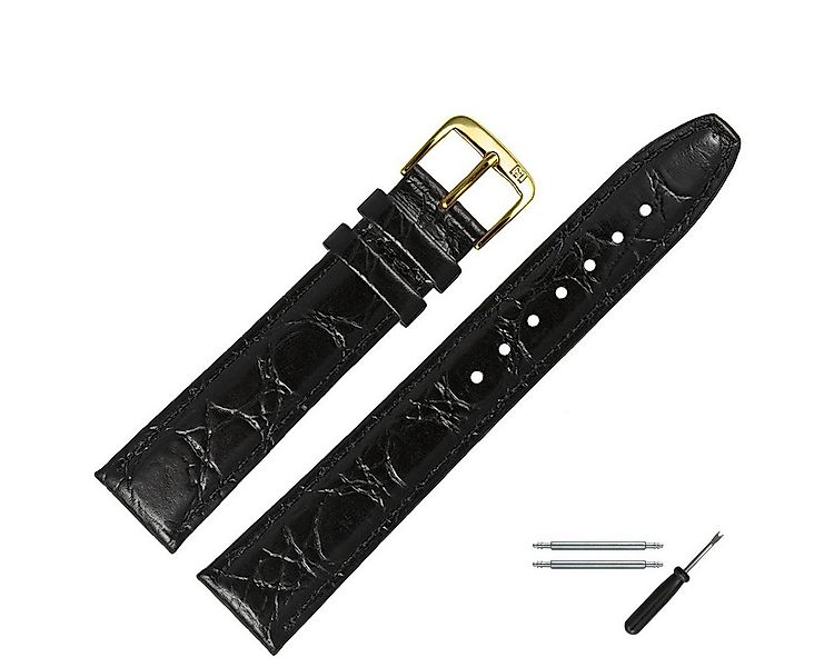 MARBURGER Uhrenarmband 14mm Leder Kroko (Caiman) Prägung günstig online kaufen
