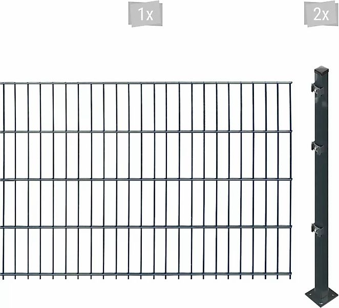 Arvotec Doppelstabmattenzaun "ESSENTIAL 83 zum Aufschrauben", Zaunhöhe 83 c günstig online kaufen