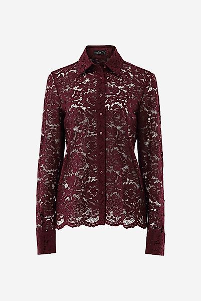 Hemdbluse mit Spitze günstig online kaufen
