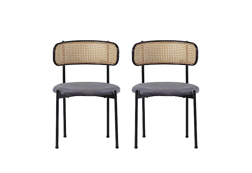 Flieks Esszimmerstuhl (4 St), 4er Set Rattanstuhl Polsterstuhl Wohnzimmerst günstig online kaufen