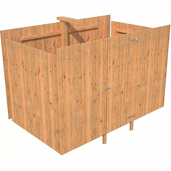 Palmako Anbauschuppen für Carport Karl Braun tauchgrundiert 360 cm x 762 cm günstig online kaufen