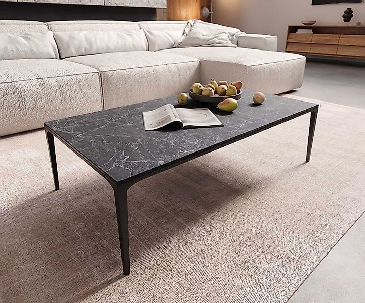 DELIFE Couchtisch Levente, Keramik Laminam® Nero Greco Anthrazit 110x60 cm günstig online kaufen