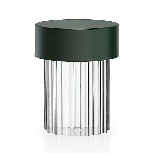 Flos - Last Order LED Tischleuchte mit Akku geriffelt - grün/matt/H 14cm x günstig online kaufen