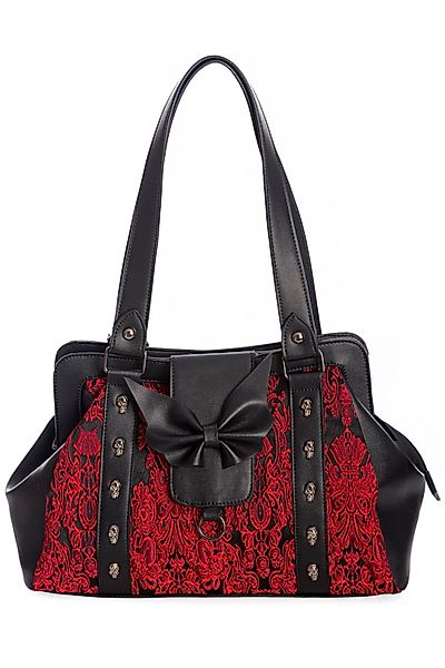 Banned Handtasche Maplesage Rot, mit Skull günstig online kaufen
