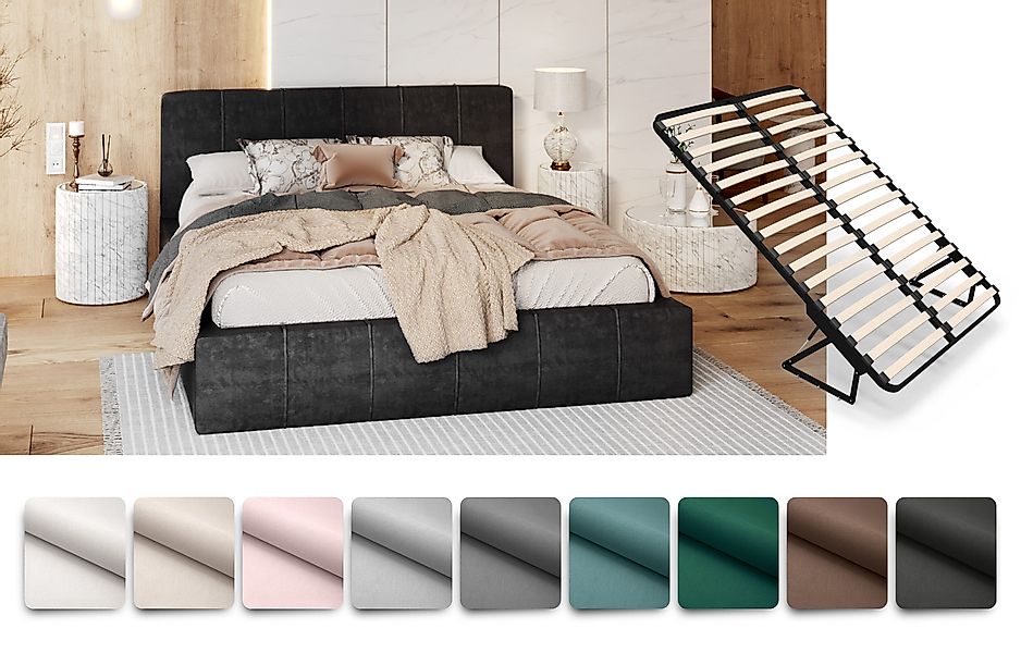 FDM Polsterbett FLORIDA Bettgestell 90x200, 120x200, günstig online kaufen