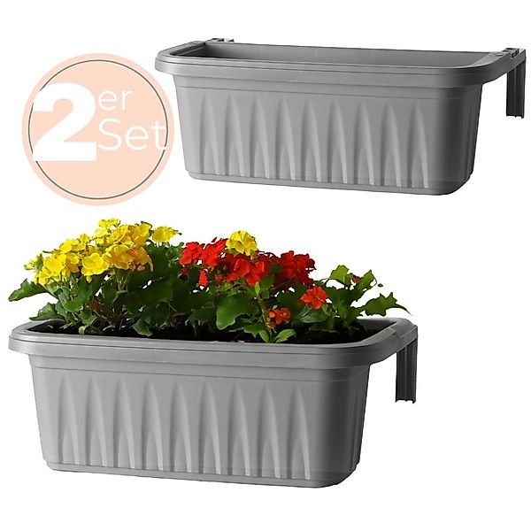 GarPet Balkonkasten 2x Blumenkasten Balkon Geländer günstig online kaufen
