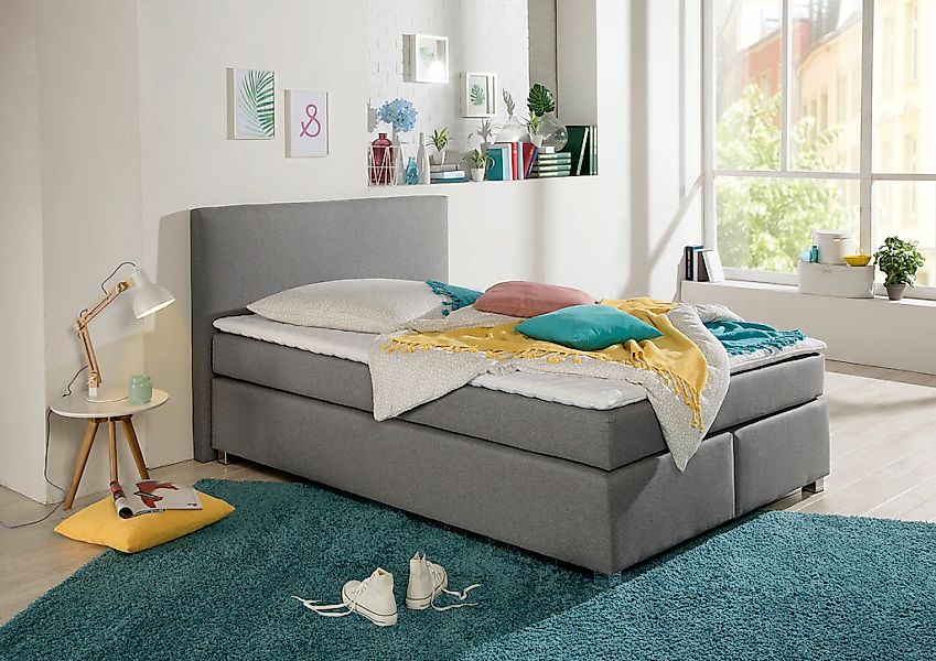 Home affaire Boxspringbett "Eliana" inkl. Topper, in 4 Breiten, 3 Matratzen günstig online kaufen