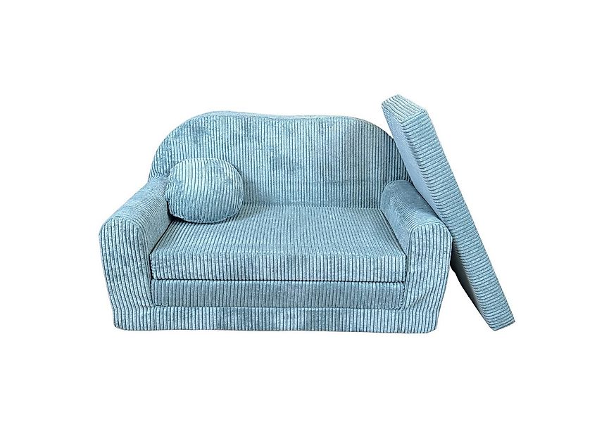 FORTISLINE Kindersofa Kindersofa Rosalia Ausklappbares Sofa aus Cord mit Ve günstig online kaufen