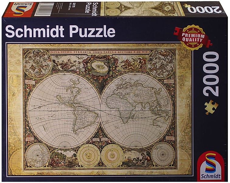 Schmidt Spiele Puzzle 2000 Teile Schmidt Spiele Puzzle Historische Weltkart günstig online kaufen