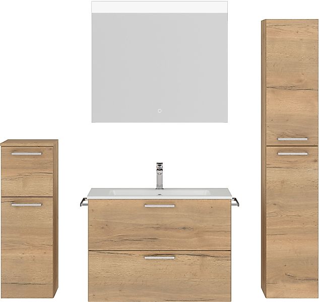 nobilia® Badmöbel-Set »Tolvina«, (4 St., vormontiert, mit Soft-Close), inkl günstig online kaufen
