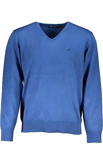 U.S. GRAND POLO Strickpullover Herren T-Shirt Blau: V-Ausschnitt & Stickere günstig online kaufen