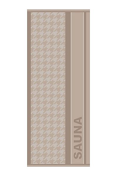 jilda-tex Saunatuch Relax Beige, Jacquardgewebte Muster mit Schriftzug günstig online kaufen