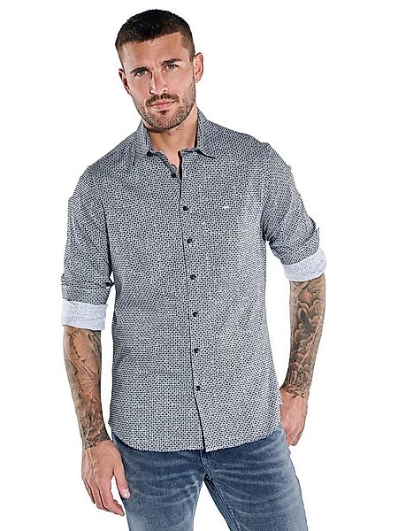 emilio adani Langarmhemd Herren Langarm-Hemd aus Jersey, Schwarz günstig online kaufen