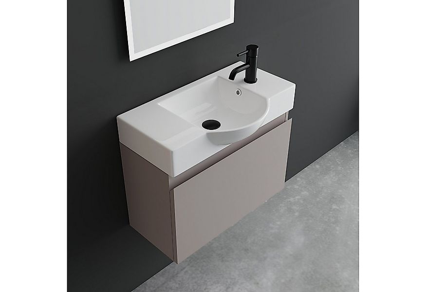 Alpenberger Badmöbel-Set Waschbecken mit Unterschrank 55 cm Breit, (Badezim günstig online kaufen