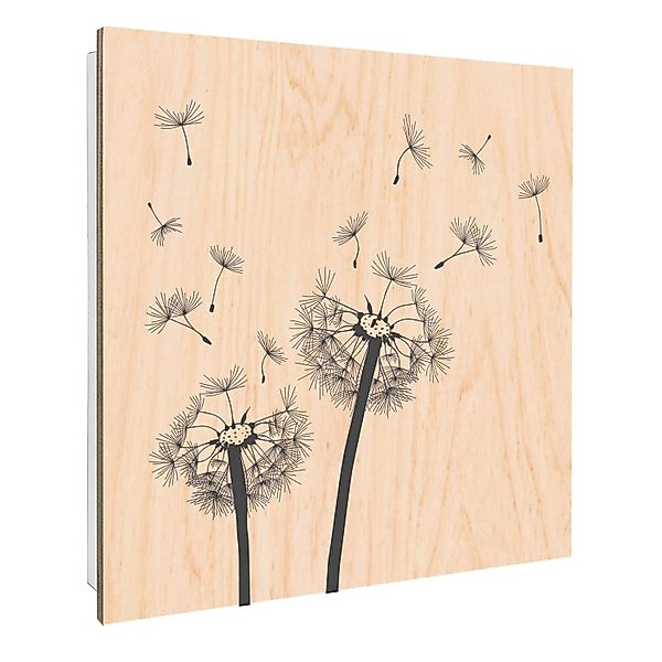 Banjado Großer Schlüsselbox Holz 30x30cm Weiß Scharnier Rechts 50 Haken Sch günstig online kaufen