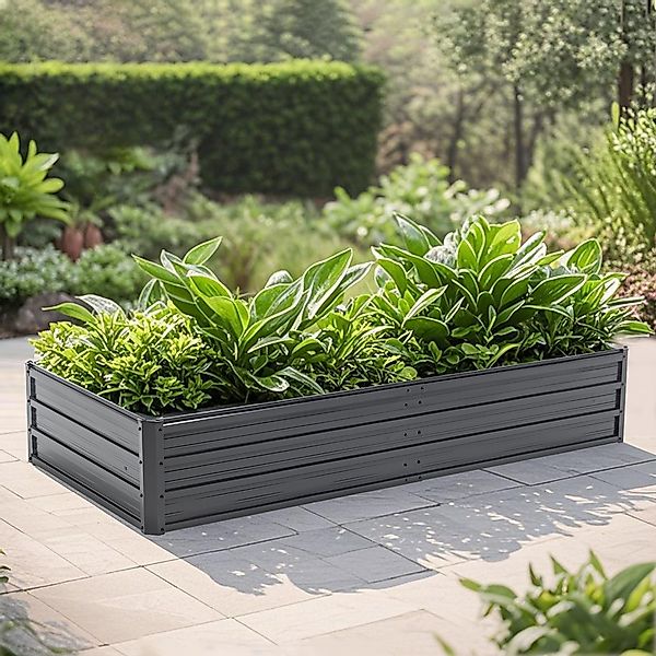 Thanaddo Hochbeet Metall Pflanzbeet Gartenbeet Pflanzkasten günstig online kaufen