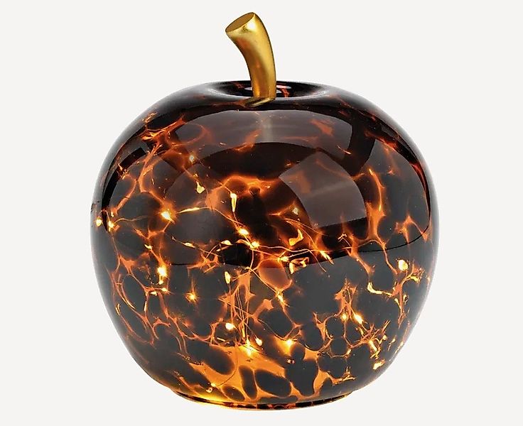 Seyila Home Dekofigur Dekorative Glas Apfel Leuchte mit LED, Crackle-Effekt günstig online kaufen