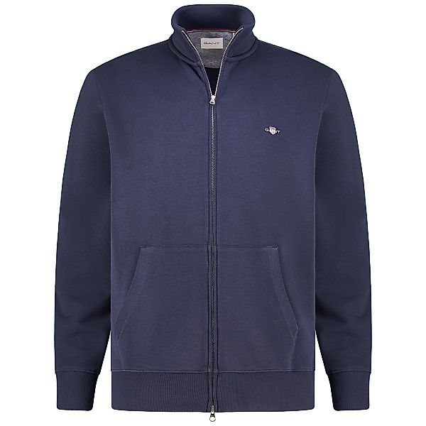 Gant Basic-Sweatjacke mit Stehkragen Farbe dunkelblau Größe: 4XL günstig online kaufen