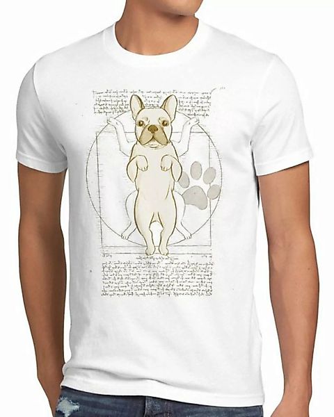 style3 Print-Shirt Herren T-Shirt Vitruvianischer Frenchie hund französisch günstig online kaufen