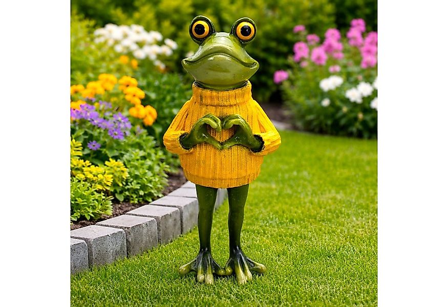 Online-Fuchs Gartenfigur lustiger Frosch für außen - Deko Figuren für Garte günstig online kaufen