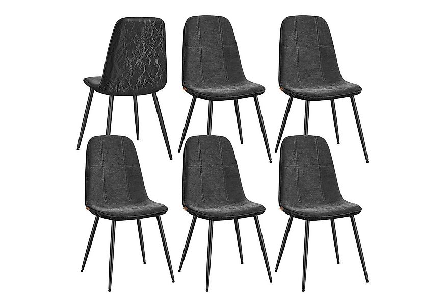 VASAGLE Esszimmerstuhl Metallbeine, verstellbare Füße, pflegeleicht (6 St), günstig online kaufen