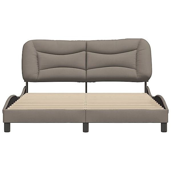 furnicato Bettgestell ohne Matratze "Hvar" Taupe 160x200 cm Stoff (1-tlg) günstig online kaufen
