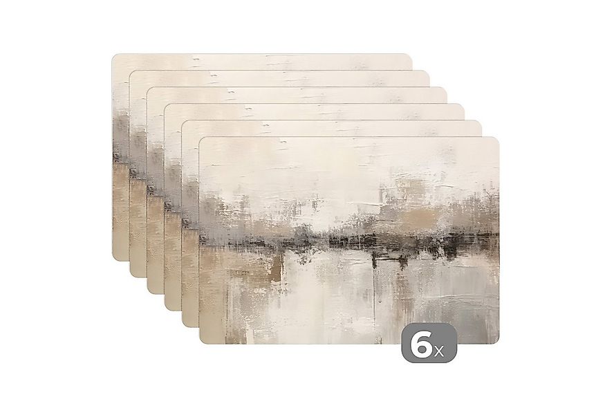 MuchoWow Platzset Moderne Kunst - Abstrakt - Beige, (6-St), Platzsets, Tisc günstig online kaufen