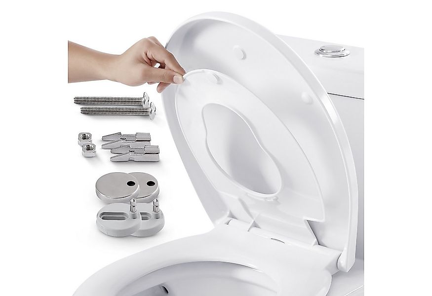 Arebos WC-Sitz mit Absenkautomatik, Toilettendeckel, Klodeckel, Soft-Close günstig online kaufen