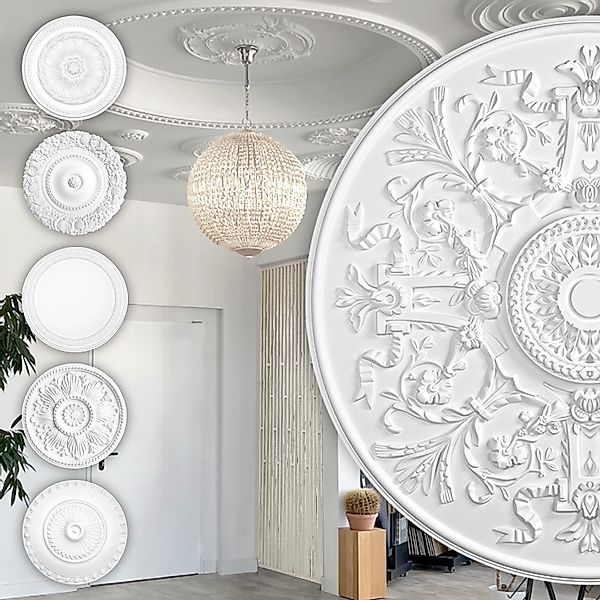 Hexim Perfect Wanddekoobjekt B3037 (Stuckrosette aus günstig online kaufen