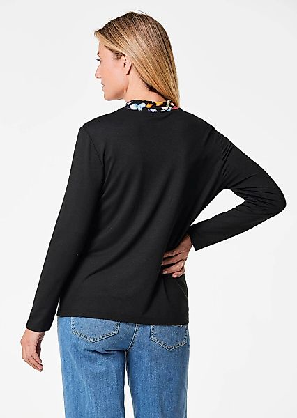 GOLDNER Print-Shirt "Druckshirt mit anschmiegsamem Stehkragen" Schöner, flo günstig online kaufen