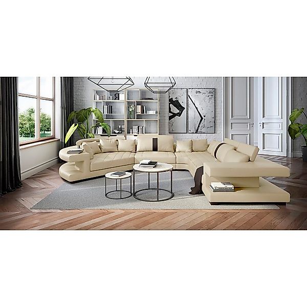 JVmoebel Ecksofa Wohnlandschaft Sofa Couch Big Polster Leder Sofas Ecke "Br günstig online kaufen
