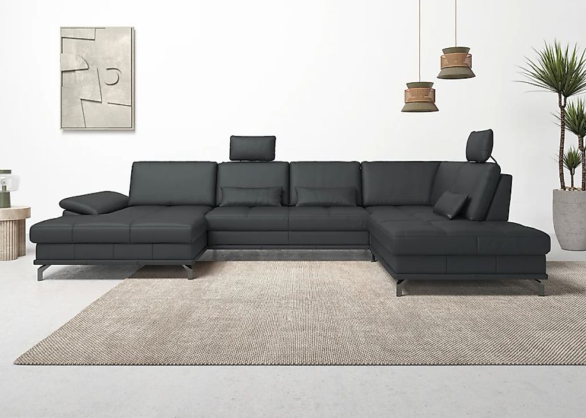 OTTO home Wohnlandschaft "Costello U-Form, B: 363 cm mit Sitztiefen-, Armte günstig online kaufen