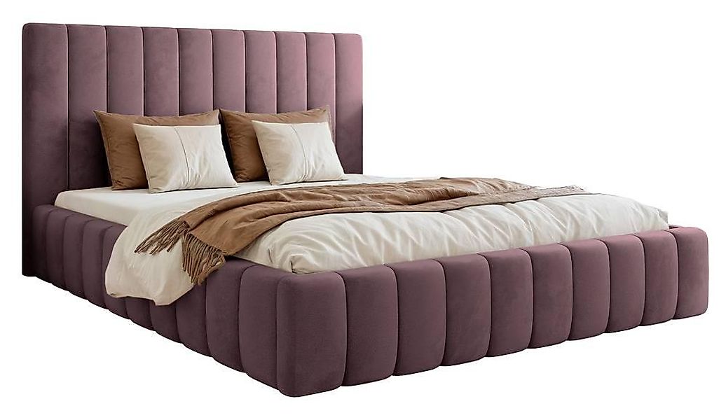 NADUVI Collection | Bettgestell Flores Samt 180x200 mit Staufach günstig online kaufen