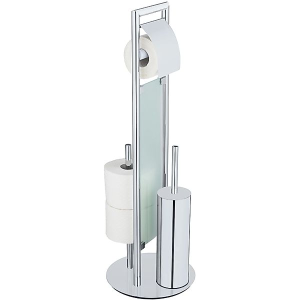 WENKO WC-Garnitur "Sulmona", aus Edelstahl-Polypropylen, mit Silikon-Bürste günstig online kaufen