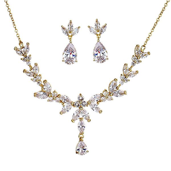 RWEUOQ Schmuckset Schmuck Hochzeit Halskette &Ohrringe günstig online kaufen