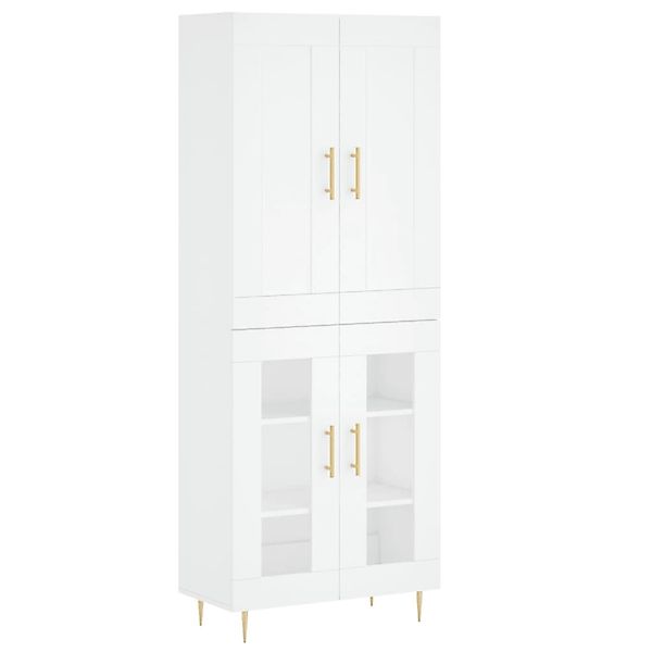 vidaXL Highboard Weiß 69,5x34x180 cm Holzwerkstoff 3199609 günstig online kaufen