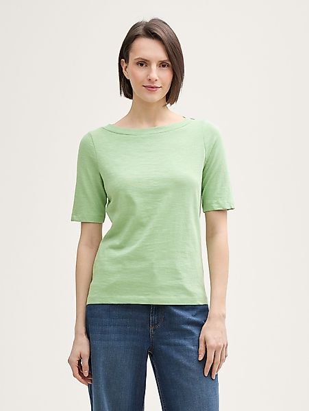 TOM TAILOR T-Shirt T-Shirt mit U-Boot-Ausschnitt günstig online kaufen