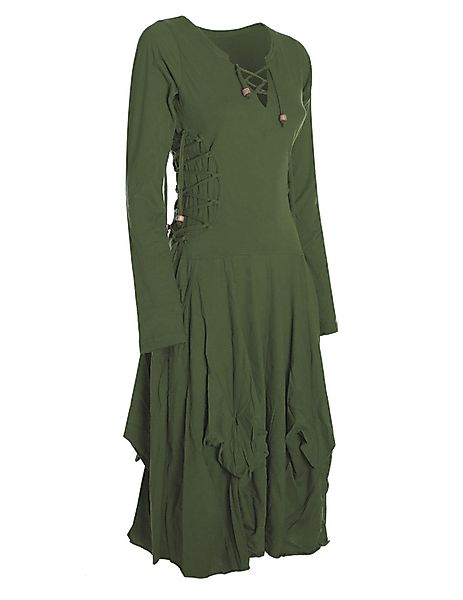 Vishes Midikleid Langes Langarm Bio Ballonkleid günstig online kaufen