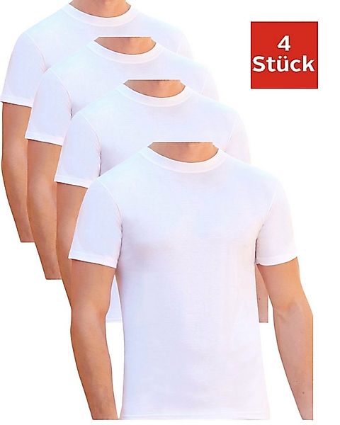 DDOnlineShop Unterhemd 4er Sparset Rundhalsshirt T-Shirt kurz arm für Herre günstig online kaufen