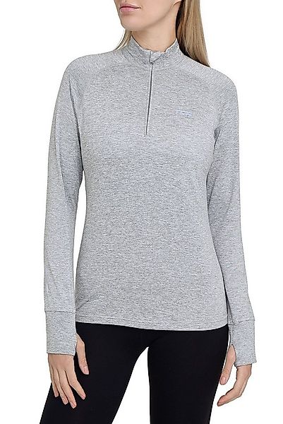 TCA Trainingsshirt TCA Damen Winter Laufshirt mit Brustreißverschluss - Gra günstig online kaufen