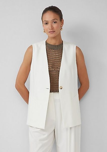 s.Oliver BLACK LABEL Strickweste Lange Weste aus Viskosemix im Relaxed Fit günstig online kaufen
