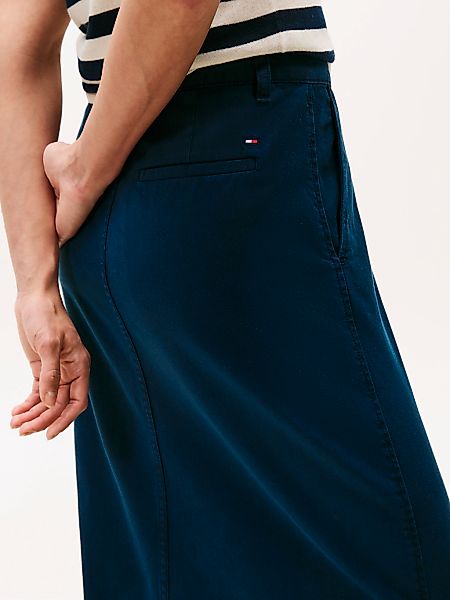 Tommy Hilfiger Webrock "CO TENCEL MIDI SKIRT", mit Schlitz günstig online kaufen