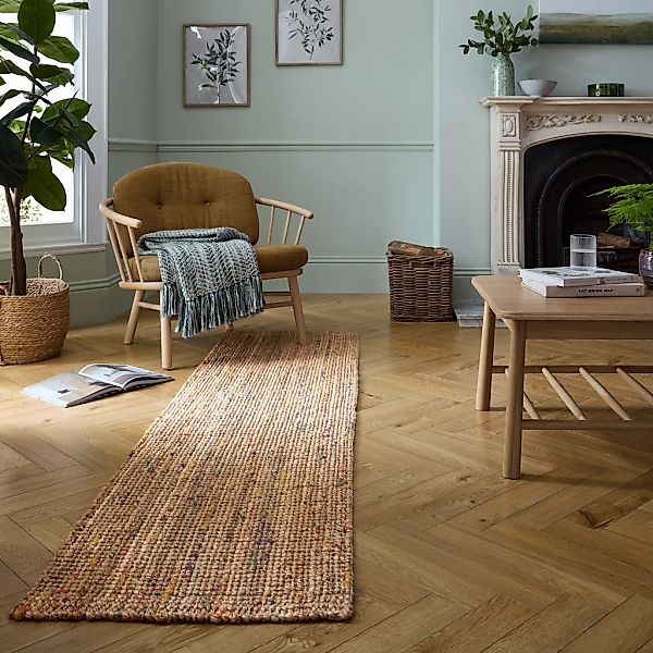 FLAIR RUGS Läufer »Jute Boucle«, rechteckig, 7 mm Höhe, aus 100% Jute, mit günstig online kaufen